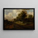 Paesaggio con due figure e un cane - Pieter Molyn — quadro incorniciato alla parete