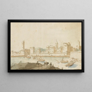 Pieter Moninckx - View of Civitavecchia with the Harbor Wall.webp