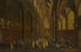 Interno della chiesa domenicana Sint-Pauluskerk ad Anversa, vista verso est con la processione del Santissimo Sacramento - Pieter Neeffs il Vecchio — vista dell’opera