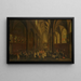 Interno della chiesa domenicana Sint-Pauluskerk ad Anversa, vista verso est con la processione del Santissimo Sacramento - Pieter Neeffs il Vecchio — quadro incorniciato alla parete