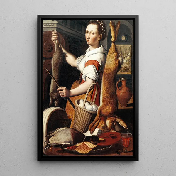 Servante de cuisine - Pieter Pietersz — quadro incorniciato alla parete