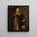 Ritratto di Mattheus Augustijnsz. Steyn, consigliere del Collegio dell'Amirato nel Quartiere Nord a Dokkum - Pieter Pietersz. — quadro incorniciato alla parete