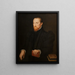 Uomo rosso barbuto seduto - Pieter Pourbus — quadro incorniciato alla parete