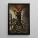 L'incendio di Troia - Pieter Schoubroeck — quadro incorniciato alla parete