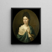 Ritratto della signora Brust-Batailhy - Pieter van der Werff — quadro incorniciato alla parete