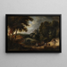 Paesaggio con ponte - Pieter Verdussen — quadro incorniciato alla parete