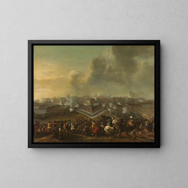 Assalto alla città di Coevorden, 30 dicembre 1672 - Pieter Wouwerman — quadro incorniciato alla parete