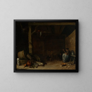 Pieter de Bloot - Inneres eines Bauernhauses mit Bauernfamilie.webp