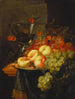 Nature morte con frutta e un ramo di ciliegio su un bicchiere Berkemeyer - Pieter de Ring — vista dell’opera