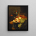 Nature morte con frutta e un ramo di ciliegio su un bicchiere Berkemeyer - Pieter de Ring — quadro incorniciato alla parete