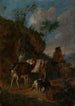 Tre capre e pastore con pecore - Pieter van Bloemen — vista dell’opera