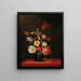 Rose, tulipani e iris in un vaso di vetro - Pieter van de Venne — quadro incorniciato alla parete