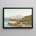 Una famiglia di pescatori sul lago Fucino - Pietro Barucci — quadro incorniciato alla parete