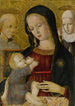 Vierge à l'Enfant avec Saint Bernardin et Sainte Catherine de Sienne - Pietro di Domenico — quadro incorniciato alla parete