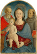 La Vierge à l'Enfant avec les saints Jérôme et Antoine de Padoue - Pietro di Francesco degli Orioli — vista dell’opera