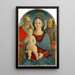 La Vierge à l'Enfant avec les saints Jérôme et Antoine de Padoue - Pietro di Francesco degli Orioli — quadro incorniciato alla parete