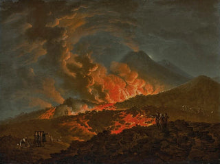 L'eruzione del Vesuvio di notte - Pietro Fabris — vista dell’opera