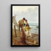 Le filet du pêcheur - Pietro Gabrini — quadro incorniciato alla parete