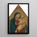 Vierge à l'Enfant avec le Christ bénissant - Pietro Lorenzetti — quadro incorniciato alla parete