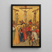 La Crucifixion - Pietro Lorenzetti — quadro incorniciato alla parete