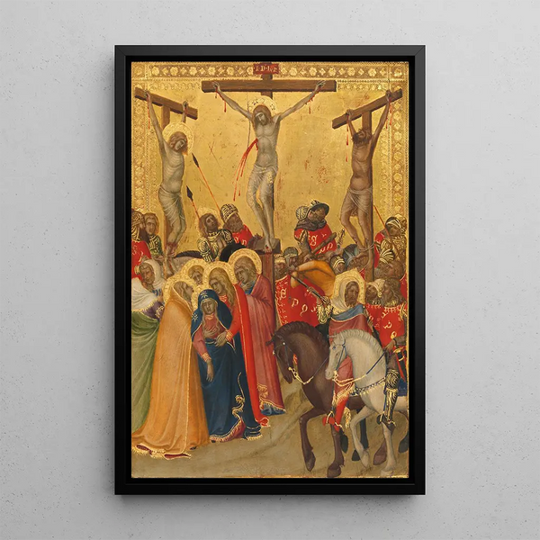 La Crucifixion - Pietro Lorenzetti — quadro incorniciato alla parete
