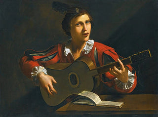 Pietro Paolini - A GuitarPlayer Seated In An Interior.webp