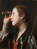 Ragazza che guarda attraverso un telescopio - Pietro Rotari — vista dell’opera