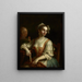 Donna con ventaglio e Donna con rosa - Pietro Rotari — quadro incorniciato alla parete