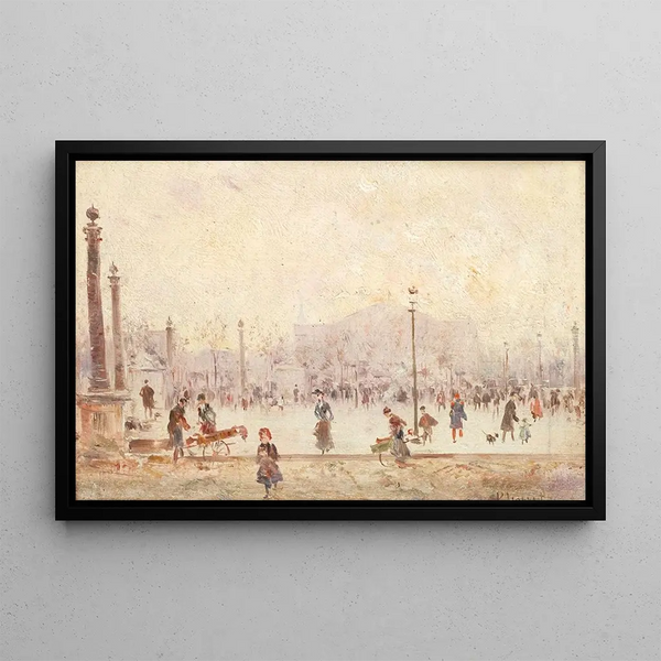 Scène di strada - Pietro Scoppetta — quadro incorniciato alla parete