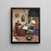 Animazione musicale alla taverna - Pietro Torrini — quadro incorniciato alla parete