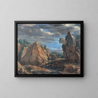 Le miniere di allume di Tolfa - Pietro da Cortona — quadro incorniciato alla parete
