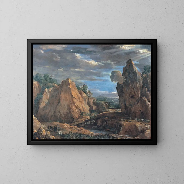 Le miniere di allume di Tolfa - Pietro da Cortona — quadro incorniciato alla parete