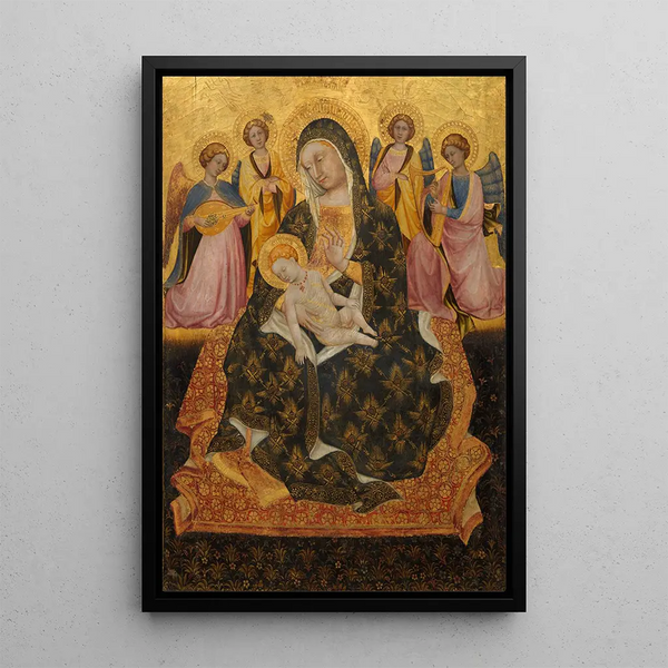 Vierge à l'Enfant avec anges - Pietro di Domenico da Montepulciano — quadro incorniciato alla parete