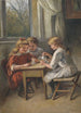 Bavardage de café Tre ragazze al caffè dei bambini - Pietronella Peters — vista dell’opera