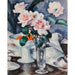 Riproduzione del dipinto di rose rosa in un vaso di vetro - Samuel John Peploe