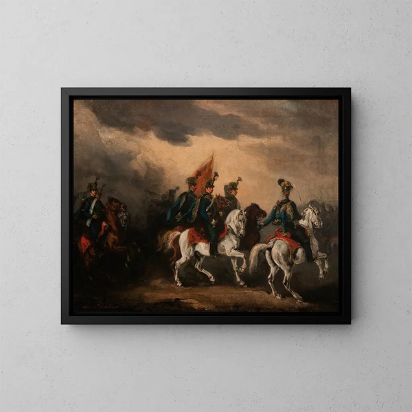 Hussards blu - Piotr Michałowski — quadro incorniciato alla parete