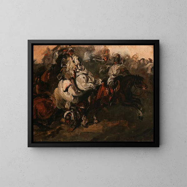 Incontro di cuirassiers - Piotr Michałowski — quadro incorniciato alla parete