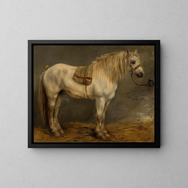 Cavallo nelle scuderie - Piotr Michałowski — quadro incorniciato alla parete