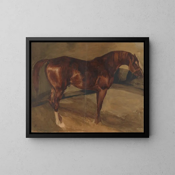 Il gatto nero, opera incompiuta - Piotr Michałowski — quadro incorniciato alla parete