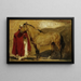 Uomo marocchino con un cavallo - Piotr Michałowski — quadro incorniciato alla parete