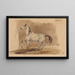 Cavallo arabo grigio Obeian - Piotr Michałowski — quadro incorniciato alla parete