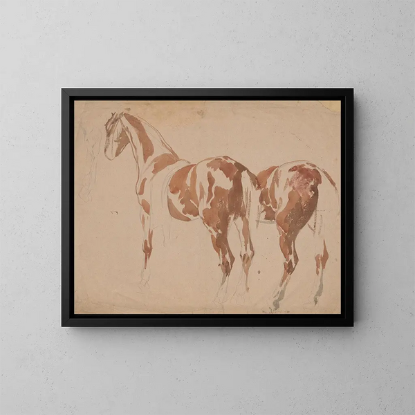 L'étude du cheval et de son harnais - Piotr Michałowski — quadro incorniciato alla parete