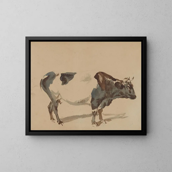 Studio di una mucca - Piotr Michałowski — quadro incorniciato alla parete
