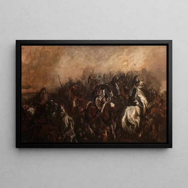 La Bataille de Mojaïsk - Piotr Michałowski — quadro incorniciato alla parete