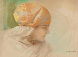 Piotr Stachiewicz - Portrait of a woman with earrings.webp