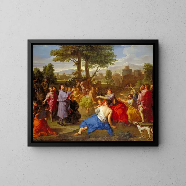 La benedizione dello Spagnolo da parte di Monseigneur Zondadari - Placido Costanzi — quadro incorniciato alla parete