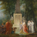Poeti che bevono alla fonte castaliana l'acqua della verità - Heinrich Friedrich Füger — ambientato in un interno