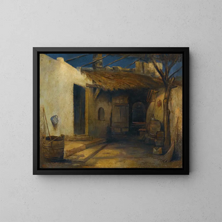 Una corte - Polychronis Lembesis — quadro incorniciato alla parete