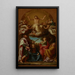 Il Cristo in gloria con i santi Celse, Giuliano, Marcionilla e Basilissa - Pompeo Batoni — quadro incorniciato alla parete