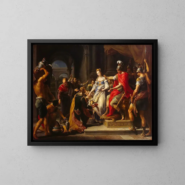 La Continenza di Scipione - Pompeo Batoni — quadro incorniciato alla parete